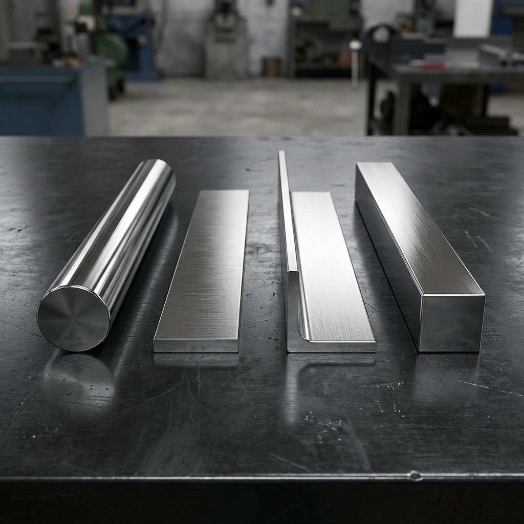 Barra Maciça de Inox, chata, redonda e cantoneiras